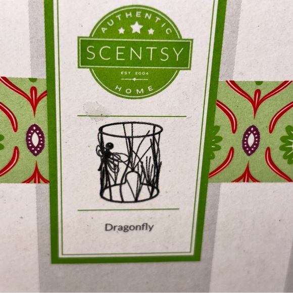 Scentsy Wrap for Scentsy Warmer Dragonfly Pattern Metal Sleeve New No Warmer - Picture 2 of 4